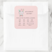 Sticker Carré Boulangerie Sécurité alimentaire Alerte allergie U (Sac)