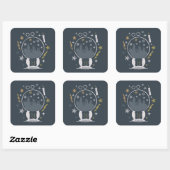 Sticker Carré Boule à neige graphique HOGWARTS™ (Feuille)