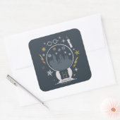 Sticker Carré Boule à neige graphique HOGWARTS™ (Enveloppe)
