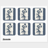 Sticker Carré Boule de football Player Portrait Abstrait Vector (Feuille)