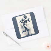 Sticker Carré Boule de football Player Portrait Abstrait Vector (Enveloppe)