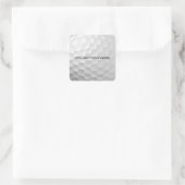 Sticker Carré Boule de golf avec texte personnalisé (Sac)