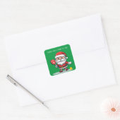 Sticker Carré Boule de Noël 🎅 personnalisable (Enveloppe)