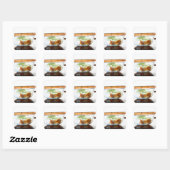 Sticker Carré Boule de poisson d'or (Feuille)