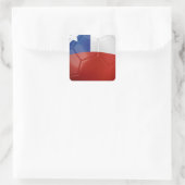 Sticker Carré Boule Drapeau Chili (Sac)