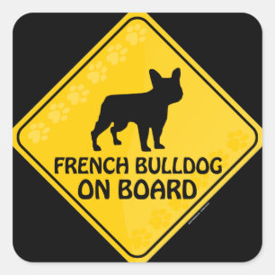 Sticker Carré Bouledogue français Xing