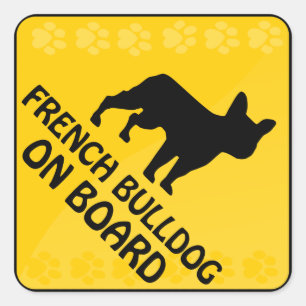 Sticker Carré Bouledogue français Xing