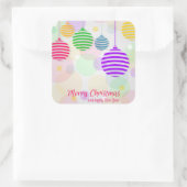 Sticker Carré Boules de Noël colorées (Sac)