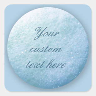 Sticker Carré Boules de savon point 1260C bleu