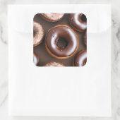 Sticker Carré Boulettes de chocolat avec arrosage (Sac)