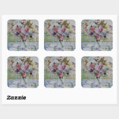 Sticker Carré Bouquet (Feuille)