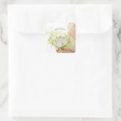 Sticker Carré Bouquet de fleurs mariées modifiable mariage- Merc (Sac)