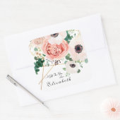Sticker Carré Bouquet de fleurs roses sur mesure (Enveloppe)