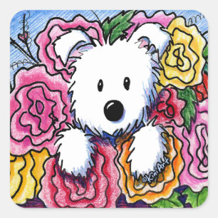 Sticker Carré Bouquet de la Fête des mères