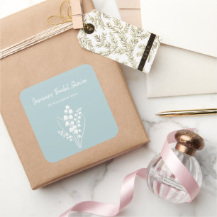 Sticker Carré Bouquet de muguet Shower de mariage