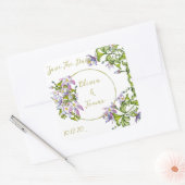 Sticker Carré Bouquet élégant d'anémones à l'aquarelle (Enveloppe)