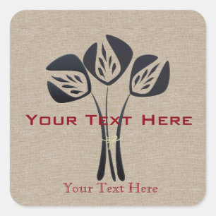 Sticker Carré Bouquet Floral Florisant Gardener personnalisé Art