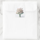 Sticker Carré Bouquet floral rose pieds bébé (Sac)