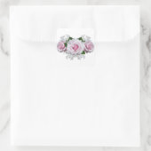 Sticker Carré Bouquet rose (Sac)