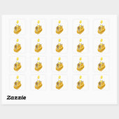 Sticker Carré Bourse de pièces d'or (Feuille)