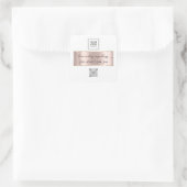 Sticker Carré Boutique Boutique en ligne Rose QR Code Logo Blanc (Sac)