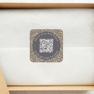 Sticker Carré Boutique d'autocollants de code QR personnalisé Lé