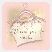 Sticker Carré Boutique Merci Hanger (Devant)