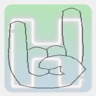 Sticker Carré Bouton Hella