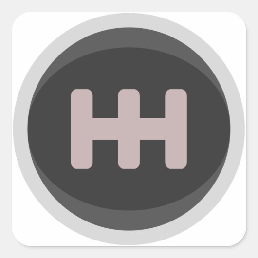 Sticker Carré Bouton Maj du train de course (Devant)