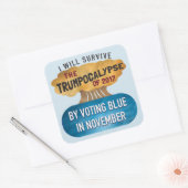 Sticker Carré Bouton VOTE BLEU (Enveloppe)