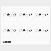 Sticker Carré Boutons Hamster (Feuille)