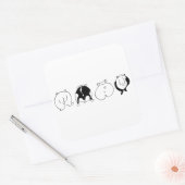 Sticker Carré Boutons Hamster (Enveloppe)