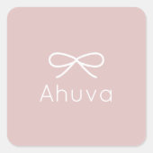 Sticker Carré Bow classique (Devant)