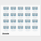 Sticker Carré Bow IMPRIMÉ - Wonderland Damask Bat mitzvah (Feuille)