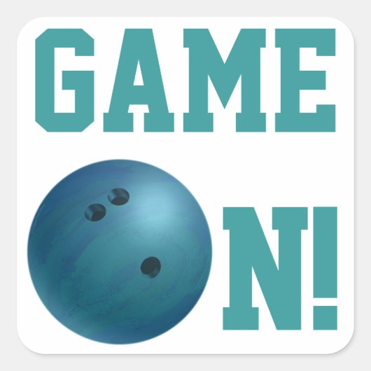 Sticker Carré Bowling Ball Blue (Devant)