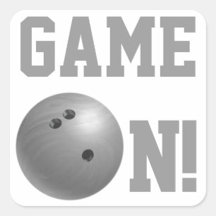 Sticker Carré Bowling Ball Grey
