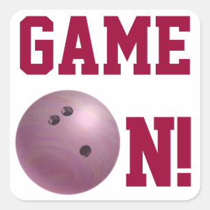 Sticker Carré Bowling Ball Pink