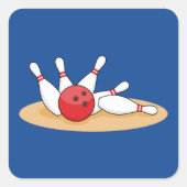 Sticker Carré Bowling Ball Stritles (Devant)