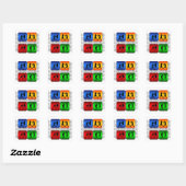 Sticker Carré Boxe spectaculaire (Feuille)