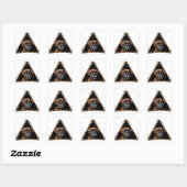 Sticker Carré Boxer Lab noir et brun brindle (Feuille)