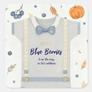 Sticker Carré Boy baby shower autum chute burlap bodysuit