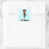 Sticker Carré Boy Ballet Dancer : I Love Dance (Sac)