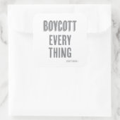 Sticker Carré Boycott Tout (sauf bacon) (Sac)