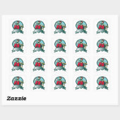 Sticker Carré Boyer forestier forestier de bûcherons (Feuille)
