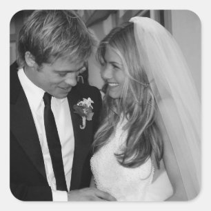 Sticker Carré Brad Pitt & Jennifer Anniston