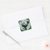 Sticker Carré Brahma : Fancy Dark Rooster (Enveloppe)