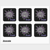 Sticker Carré Brains ! (Feuille)