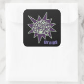 Sticker Carré Brains ! (Sac)