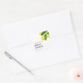 Sticker Carré  Branche de citron vert pour shower de mariage     (Enveloppe)