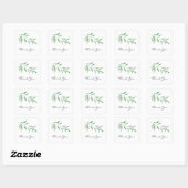 Sticker Carré Branche d'olive aquarelle (Feuille)